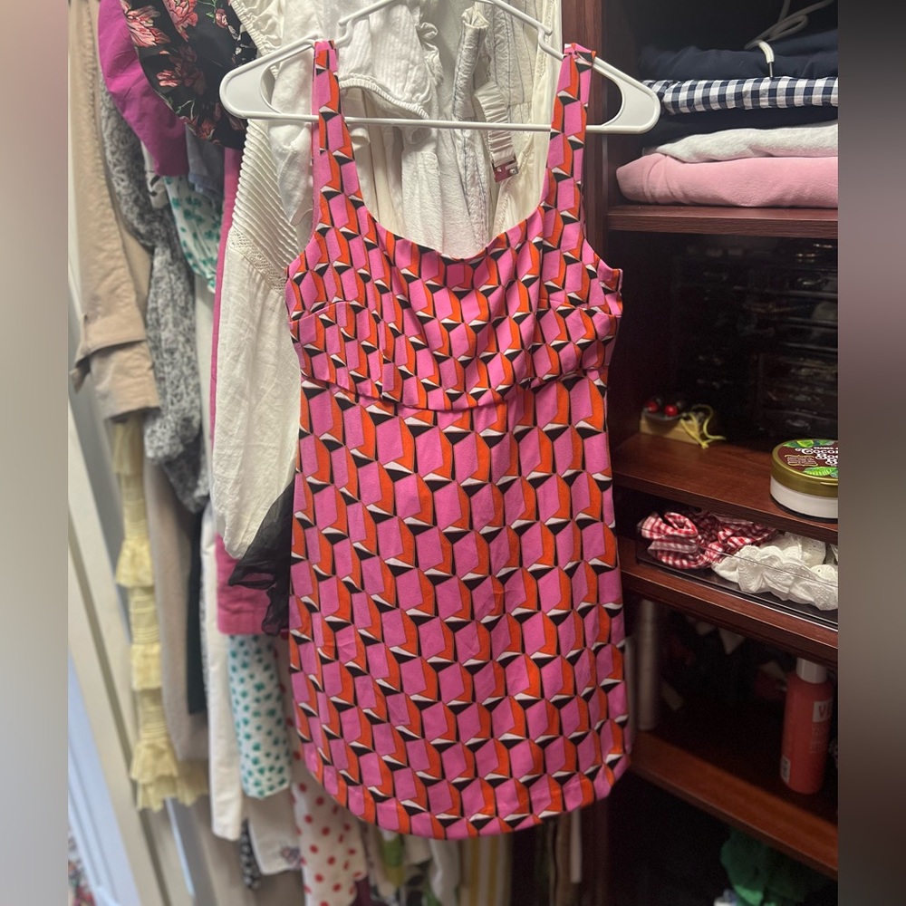 DVF for Target Shift Pink Modern Geo Mini Dress